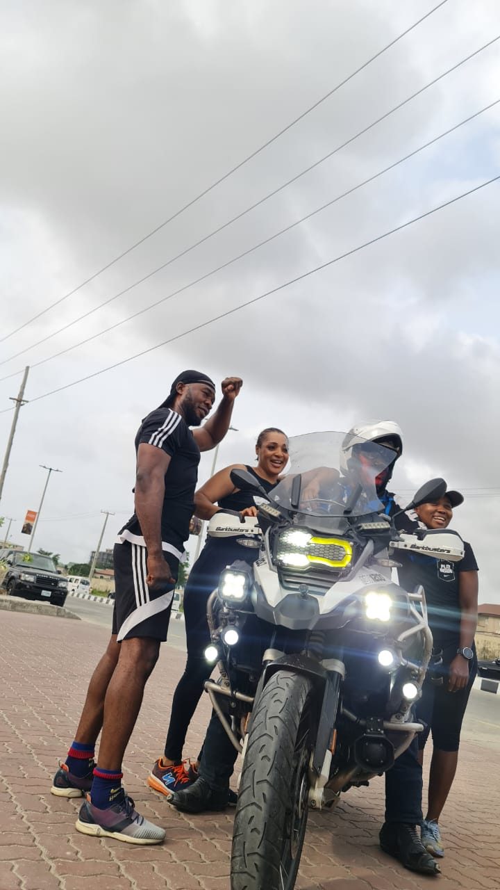 Riders on a charity run